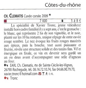 Chateau Clématis - Guide Hachette des Vins